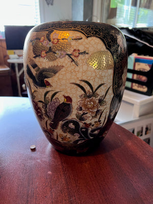 Hand Painted Satsuma Oriental Vase