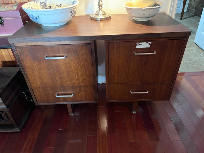 Vintage 'Tempo by Standard Desk' File Cabinet Desk