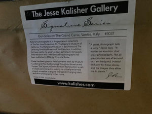 The Jesse Kalisher Gallery, Signature Series- Gondolas on The Grand Canal, Venice Italy