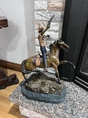 Carl Kauba Bronze Sculpture- "Frontier Justice"- 22"h