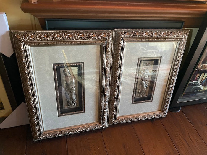 Pair of Framed Ren-Wil Wall Art- Roman Woman 1 & 2