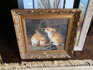 "Bunnies Meal 1"- by Alfred Barber Painting
