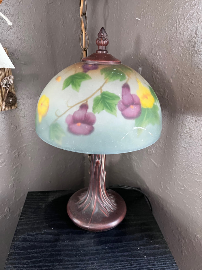 Small Reverse Painted Lamp