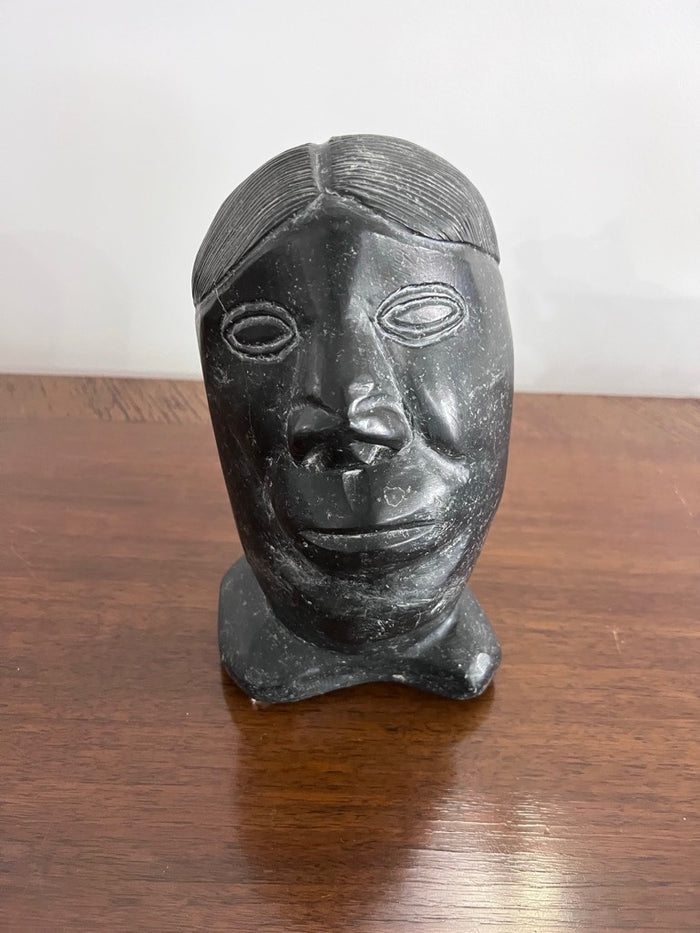 Artist Unknown, A Soapstone Carving Of A Bust