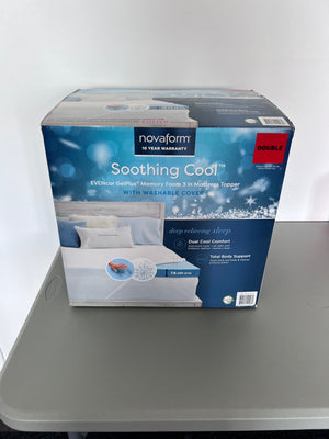 BRAND NEW Novaform Soothing Cool Evencor GelPlus Memory Foam 3 in Mattress Topper- Double