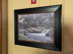 Jake Vandenbrink Signed & Framed Print- Above the Falls- Family of Wolves