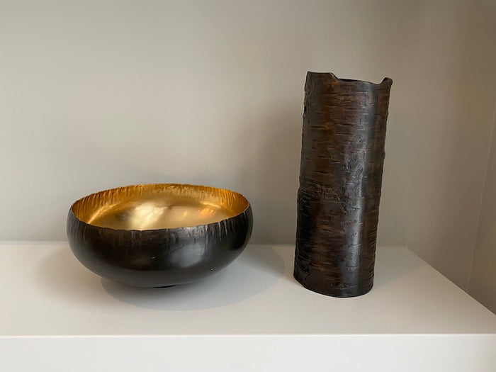Designer Metal Bowl & Vase