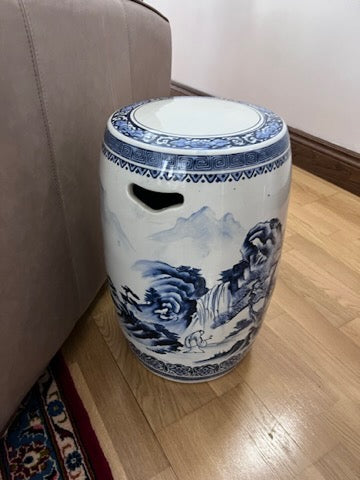 Oriental Painted Porcelain Stool