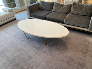 'Oly' George Cocktail Table, White & Gold
