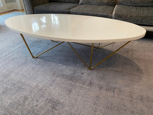'Oly' George Cocktail Table, White & Gold