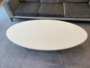 'Oly' George Cocktail Table, White & Gold
