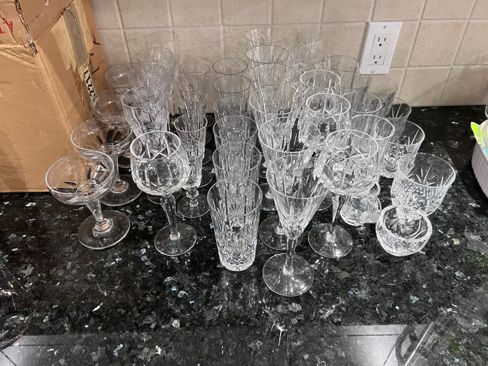 Crystal Stemware Lot