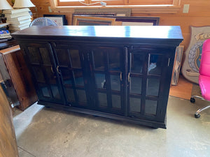 Hill Top Interiors Black Glass Door Cabinet