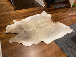 ELTE Mkt- Full Hide Grey, Argentina 100% Cow Hide- 5x7ft