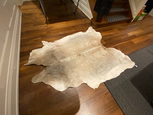 ELTE Mkt- Full Hide Grey, Argentina 100% Cow Hide- 5x7ft
