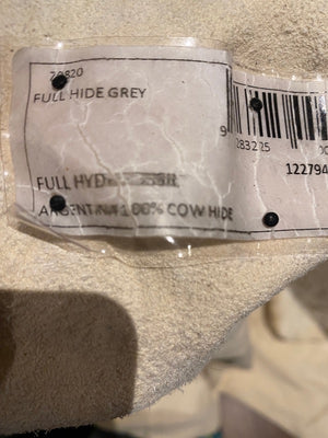 ELTE Mkt- Full Hide Grey, Argentina 100% Cow Hide- 5x7ft