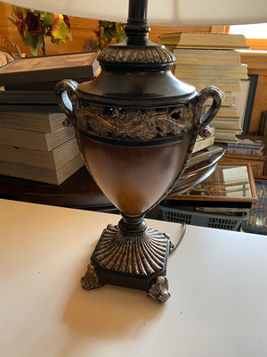 2 Brown Urn Table Lamps