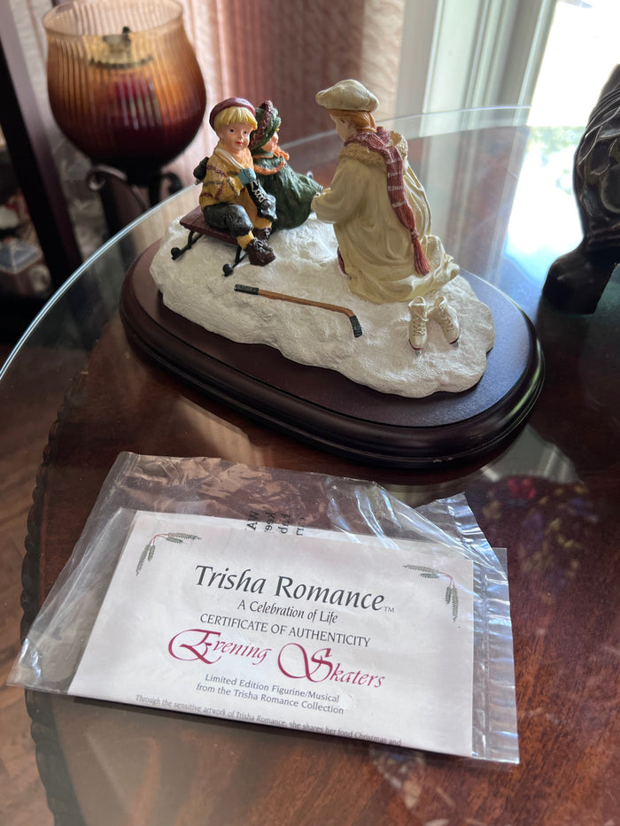 Trisha Romance, A Celebration of Life Evening Skating Musical Figurine