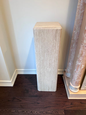 Travertine Pedestal Stand