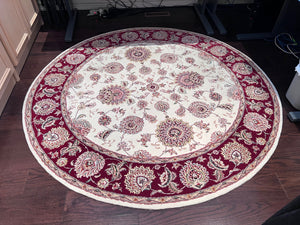 Round 100% Wool Rug- 5ft