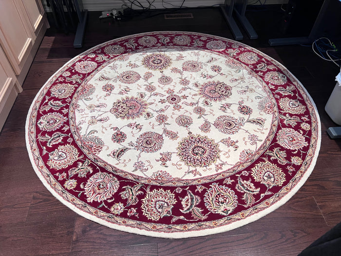 Round 100% Wool Rug- 5ft