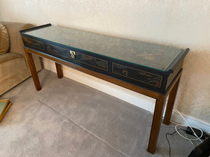 Mid Century Chinoiserie Oriental Inspired "Drexel Heritage"- Et Cetera Console Table