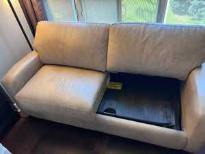Tan Leather Sofa Bed from The Chesterfield Shop