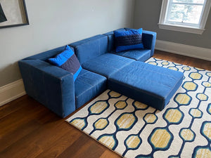 Pottery Barn Teen Denim Wrangler Cushy Lounge Sectional Set