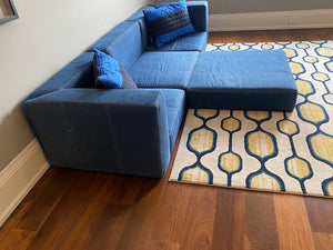 Pottery Barn Teen Denim Wrangler Cushy Lounge Sectional Set