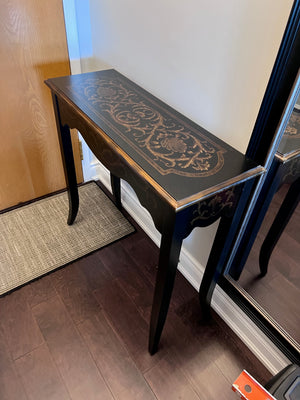 Bombay Company Black & Gold Small Console Table