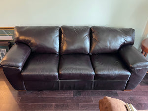 La-Z-Boy Brown Leather 3 Seater Sofa (Excellent Condition!)