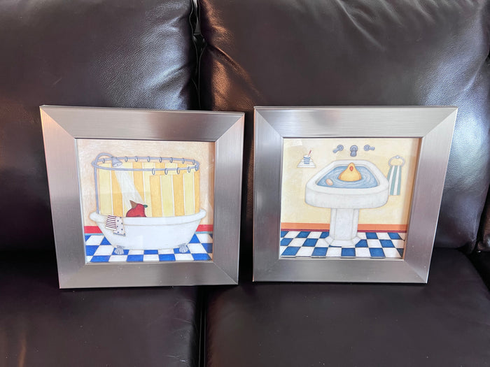 Pair of Ren-Wil Inc 'Bathroom' Prints