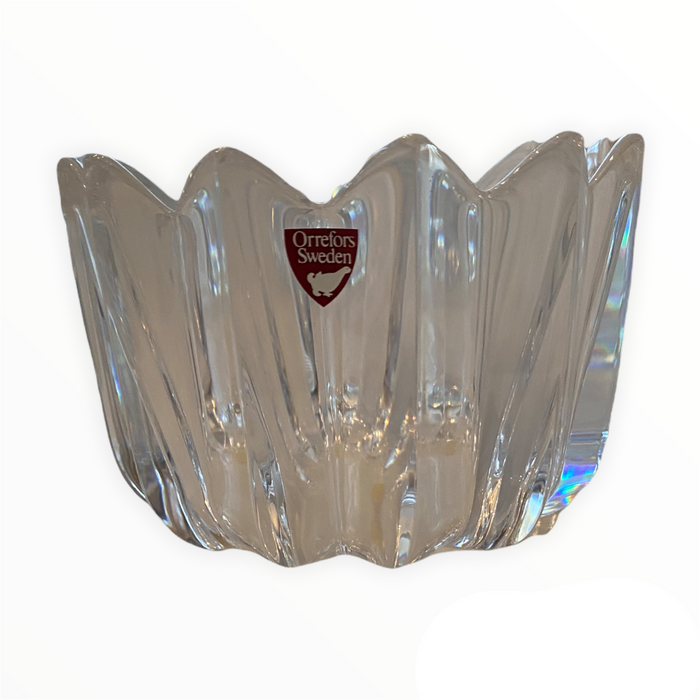 Signed Orrefors Sweden Crystal Bowl