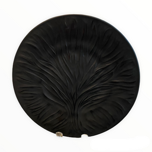 Lalique, France – “Algeus Noir” – Black Glass Charger Plate- Tree of Life (11")