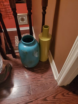 Blue & Yellow Decorative Vases