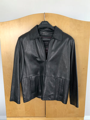 Men's Andrew Marc by Marc New York Black Leather Jacket Size M