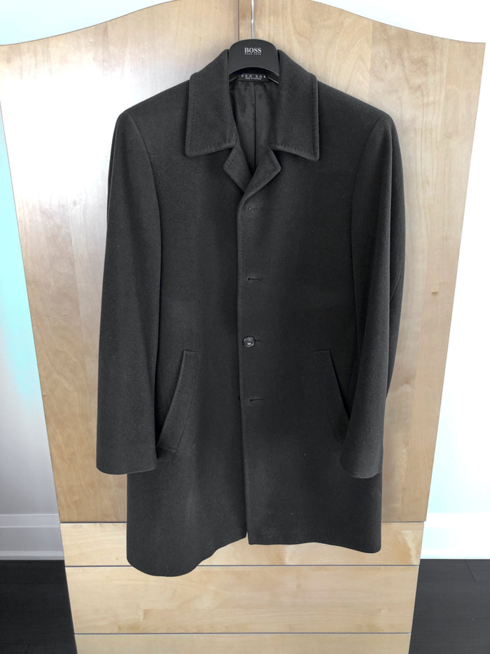 Men's Hugo Boss Black Cashmere-Wool Long Coat