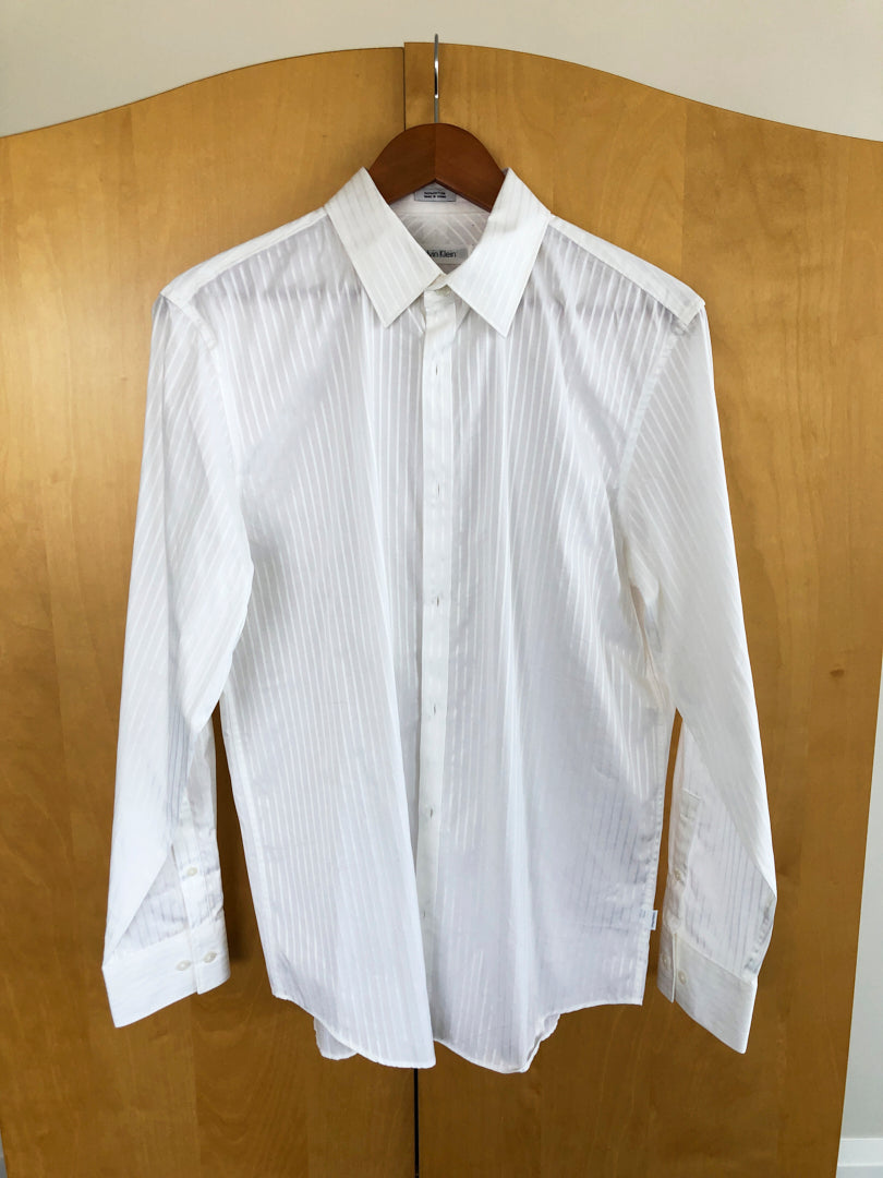 Men s Calvin Klein 100 Cotton White Shirt Size M Sell My Stuff