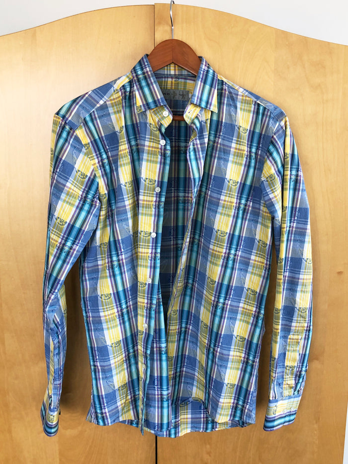 Men's Etro Patterned Shirt- Made in Italy Size 40