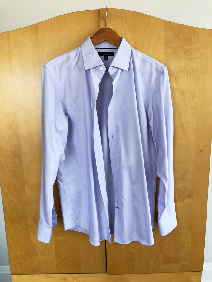 Men's Banana Republic Non-Iron Slim Fit Light Pink Shirt- Size M