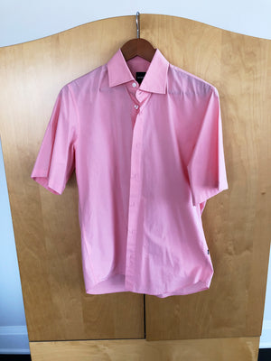 Men's Hugo Boss Pink Short Sleeve Shirt