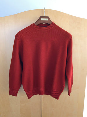 Men's Zegna S Sport Red Wool Sweater- Size M