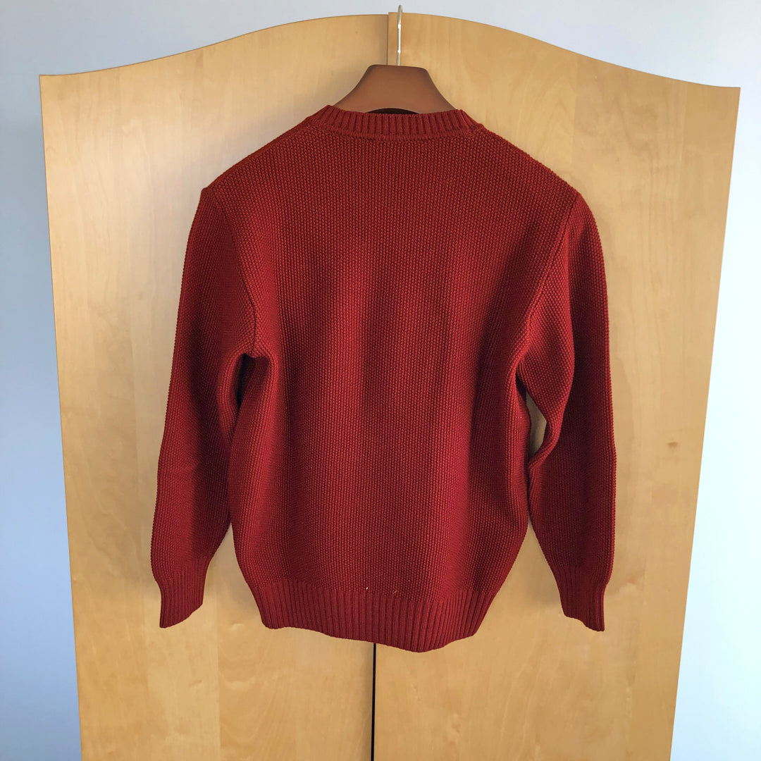 Men s Zegna S Sport Red Wool Sweater Size M