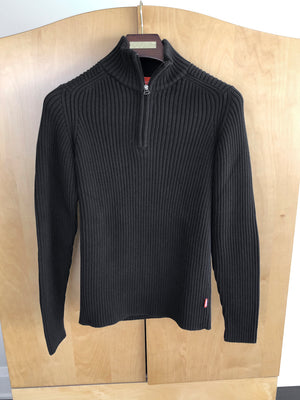 Men's Hugo Boss Orange Label Quarter Zip Black Sweater