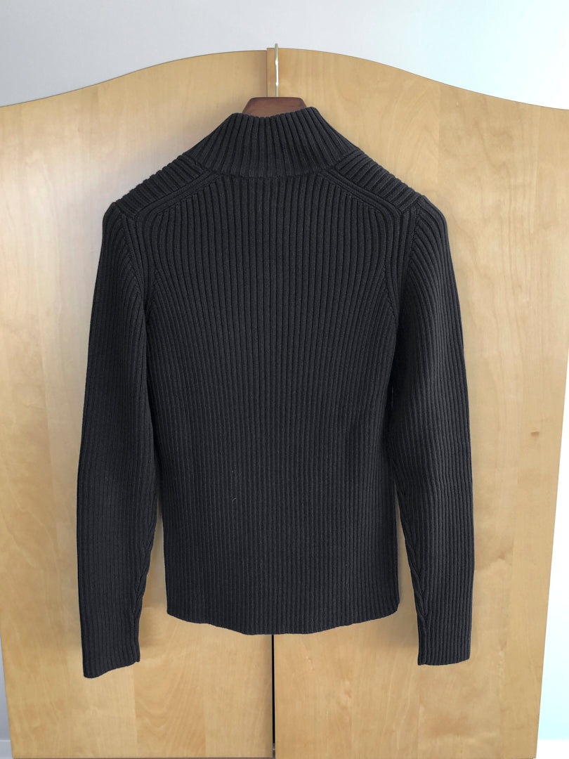 Men s Hugo Boss Orange Label Quarter Zip Black Sweater Sell My