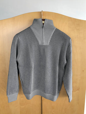 Men's Zegna S Sport Grey Quarter Zip Sweater