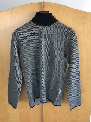 Men's Gianfranco Ferre Studio Black & White Striped Sweater.