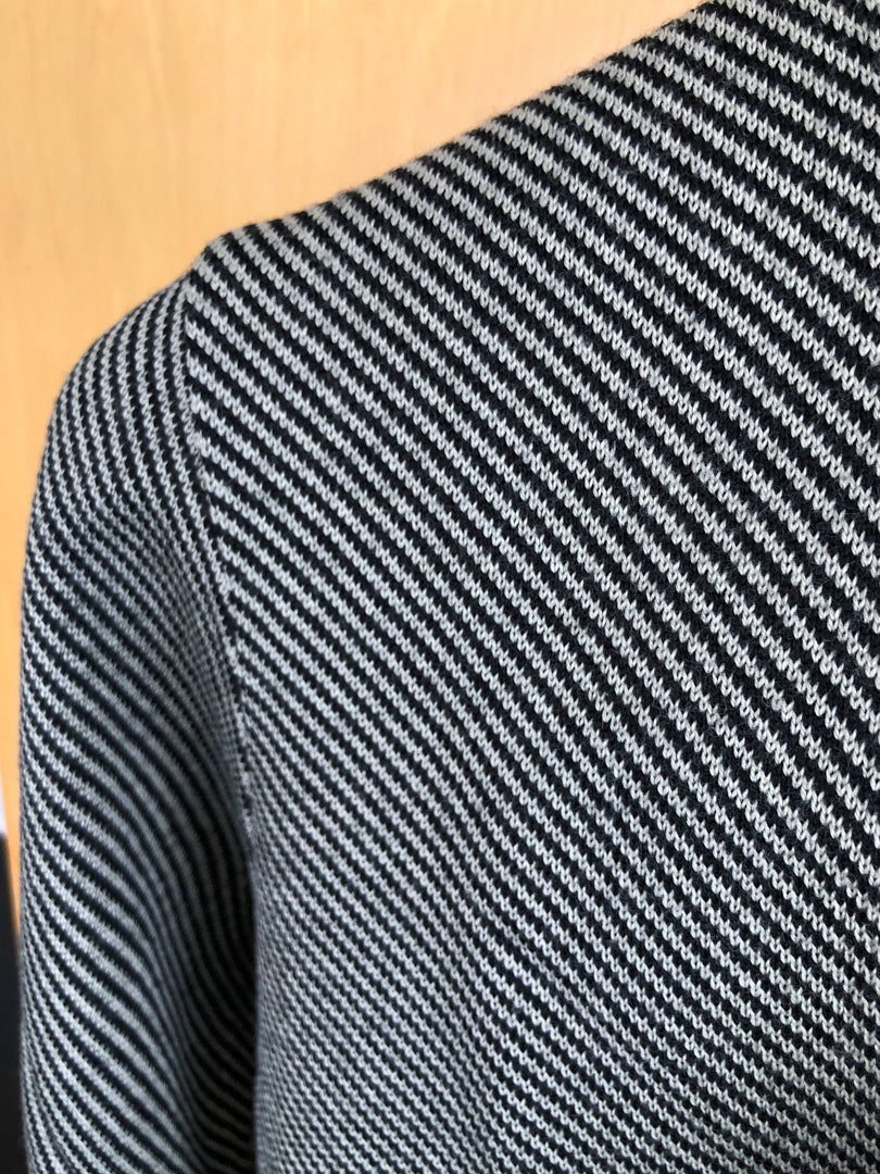Men s Gianfranco Ferre Studio Black White Striped Sweater