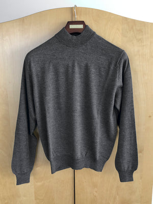 Men's Harry Rosen- Wool, Cashmere & Silk Dark Grey Sweater- Made in Italy