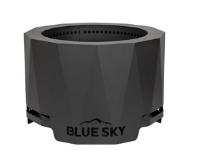 BLUE SKY OUTDOOR LIVING The Peak 24 in. x 16 in. Round Steel Wood Patio Fire Pit